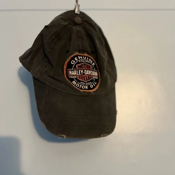 Harley-Davidson Black and Orange Logo Cap - Picture 1 of 2